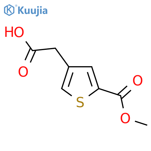 2-(5-Methoxycarbonylthiophen-3-yl)acetic acid structure