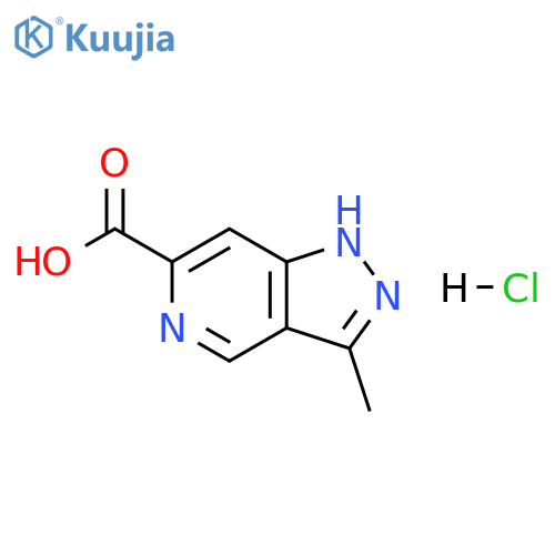 1H-Pyrazolo[4,3-c]pyridine-6-carboxylic acid, 3-methyl-, hydrochloride (1:1) structure