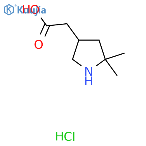 2-(5,5-Dimethylpyrrolidin-3-yl)acetic acid;hydrochloride structure
