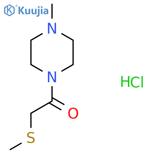Ethanone, 1-(4-methyl-1-piperazinyl)-2-(methylthio)-, hydrochloride (1:1) structure