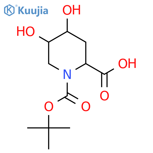 1-(1,1-Dimethylethyl) 4,5-dihydroxy-1,2-piperidinedicarboxylate structure