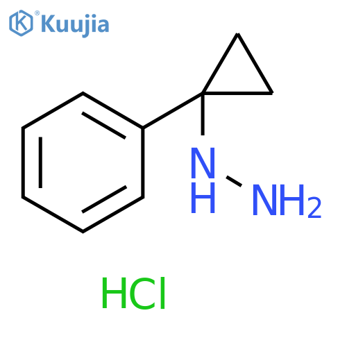 Hydrazine, (1-phenylcyclopropyl)-, hydrochloride (1:1) structure