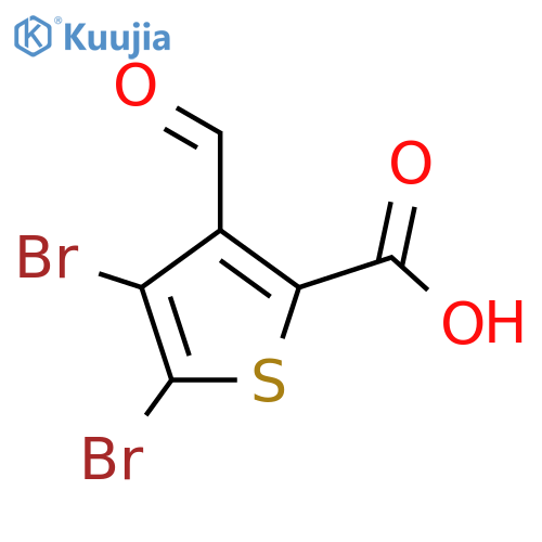 4,5-Dibromo-3-formylthiophene-2-carboxylic acid structure