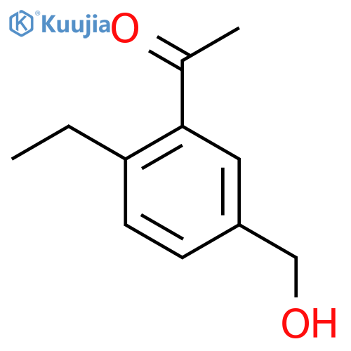 1-[2-Ethyl-5-(hydroxymethyl)phenyl]ethanone structure