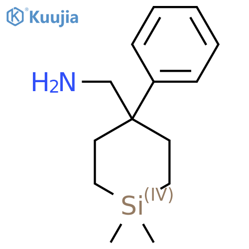 (1,1-Dimethyl-4-phenylsilinan-4-yl)methanamine structure