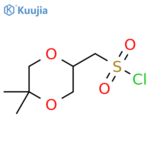 (5,5-Dimethyl-1,4-dioxan-2-yl)methanesulfonyl chloride structure
