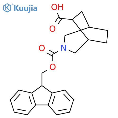 3-(9H-Fluoren-9-ylmethoxycarbonyl)-3-azabicyclo[3.2.2]nonane-6-carboxylic acid structure