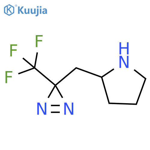 2-{[3-(trifluoromethyl)-3H-diazirin-3-yl]methyl}pyrrolidine structure