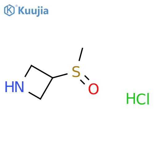 Azetidine, 3-(methylsulfinyl)-, hydrochloride (1:1) structure