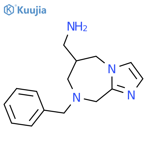 {8-benzyl-5H,6H,7H,8H,9H-imidazo[1,2-a][1,4]diazepin-6-yl}methanamine structure