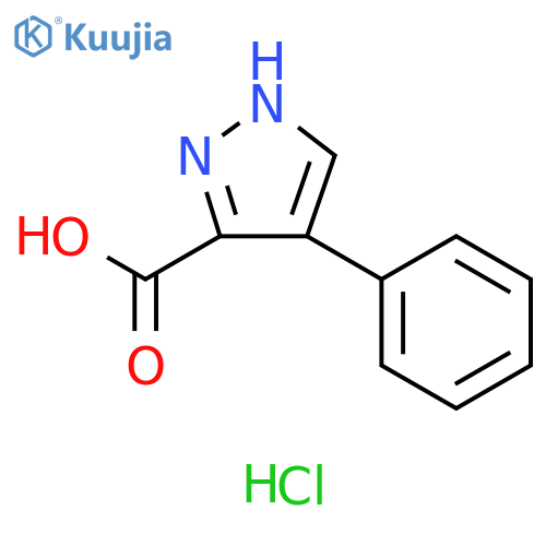 1H-Pyrazole-3-carboxylic acid, 4-phenyl-, hydrochloride (1:1) structure