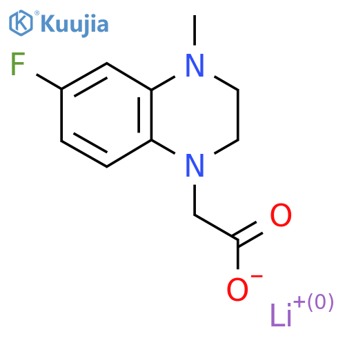 Lithium;2-(6-fluoro-4-methyl-2,3-dihydroquinoxalin-1-yl)acetate structure