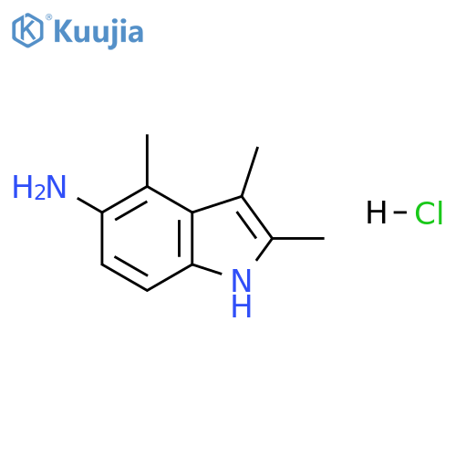 1H-Indol-5-amine, 2,3,4-trimethyl-, hydrochloride (1:1) structure