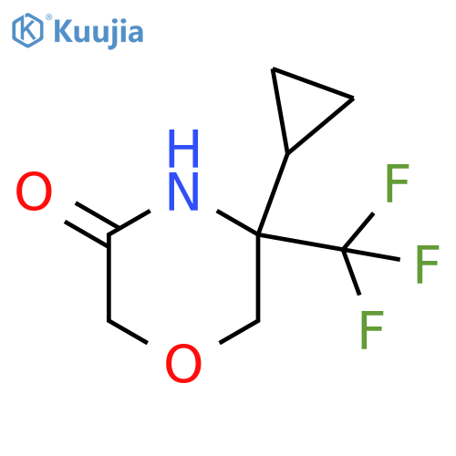 5-Cyclopropyl-5-(trifluoromethyl)-3-morpholinone structure