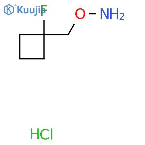 O-[(1-Fluorocyclobutyl)methyl]hydroxylamine;hydrochloride structure