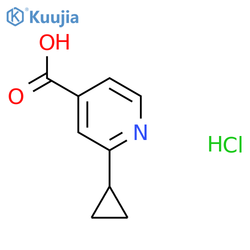 2-cyclopropylpyridine-4-carboxylic acid hydrochloride structure