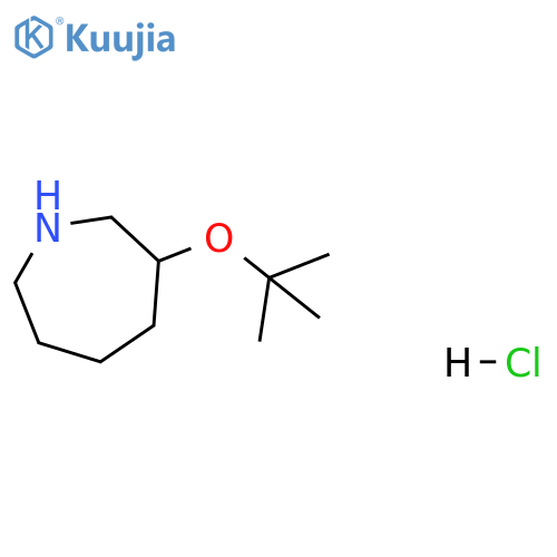 1H-Azepine, 3-(1,1-dimethylethoxy)hexahydro-, hydrochloride (1:1) structure