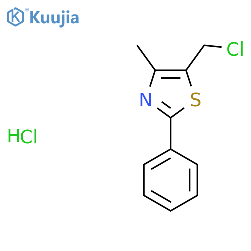 5-(Chloromethyl)-4-methyl-2-phenyl-1,3-thiazole;hydrochloride structure