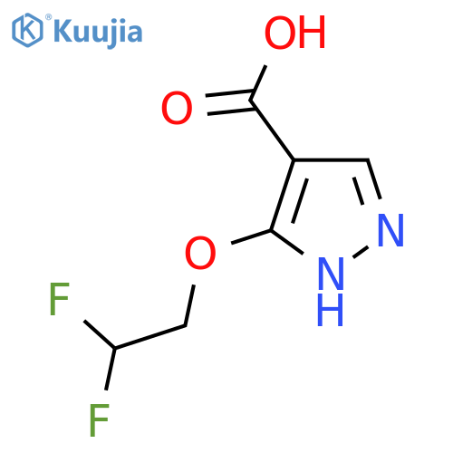 5-(2,2-Difluoroethoxy)-1H-pyrazole-4-carboxylic acid structure