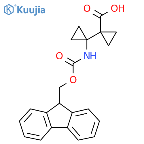 1-[1-(9H-Fluoren-9-ylmethoxycarbonylamino)cyclopropyl]cyclopropane-1-carboxylic acid structure