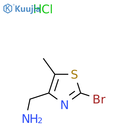 (2-Bromo-5-methyl-1,3-thiazol-4-yl)methanamine;hydrochloride structure
