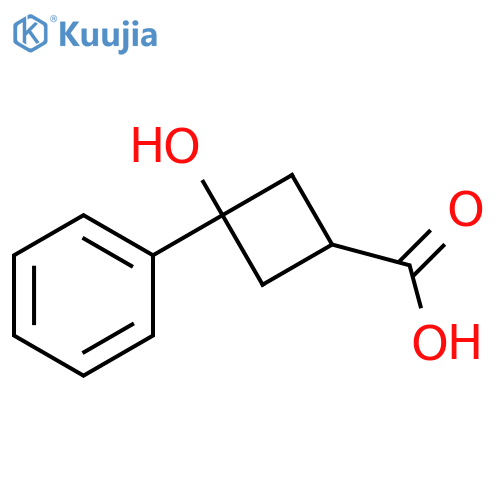3-hydroxy-3-phenyl-cyclobutanecarboxylic acid structure