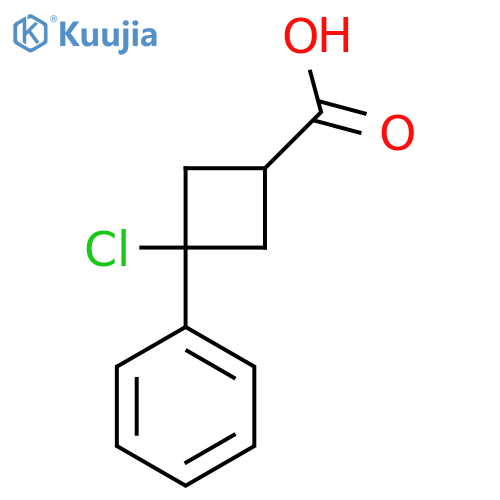 3-Chloro-3-phenylcyclobutane-1-carboxylic acid structure