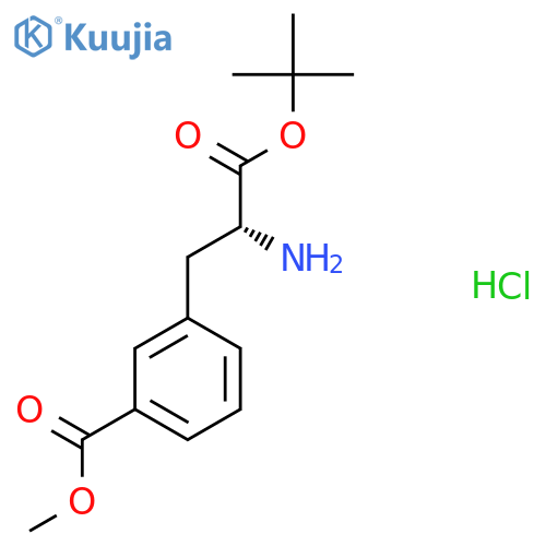 (R)-3-(2-Amino-2-tert-butoxycarbonyl-ethyl)-benzoic acid methyl ester hydrochloride structure