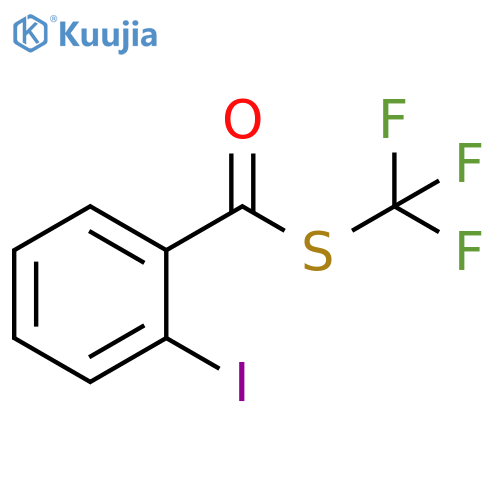 Benzenecarbothioic acid, 2-iodo-, S-(trifluoromethyl) ester structure