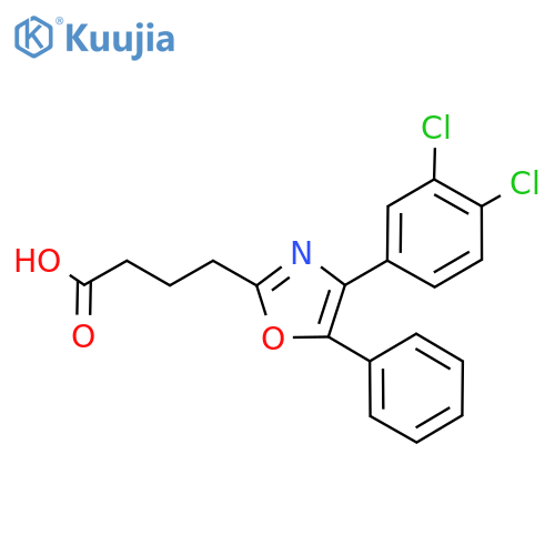 4-[4-(3,4-Dichlorophenyl)-5-phenyl-1,3-oxazol-2-yl]butanoic acid structure