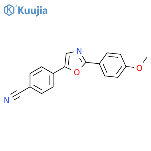4-[2-(4-Methoxyphenyl)-5-oxazolyl]benzonitrile structure
