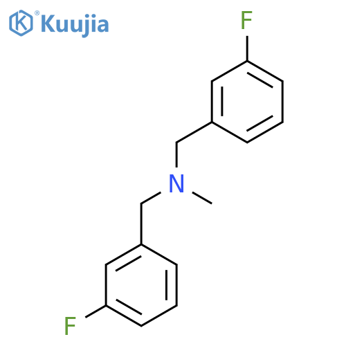 Bis[(3-fluorophenyl)methyl](methyl)amine structure