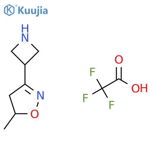 3-(Azetidin-3-yl)-5-methyl-4,5-dihydro-1,2-oxazole;2,2,2-trifluoroacetic acid structure
