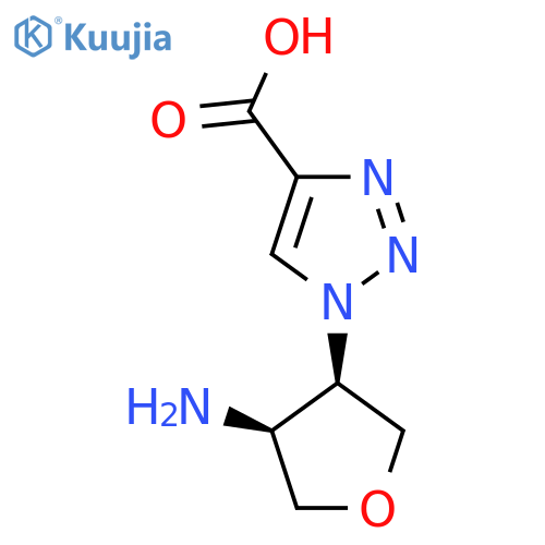 1-[(3R,4S)-4-Aminooxolan-3-yl]triazole-4-carboxylic acid structure
