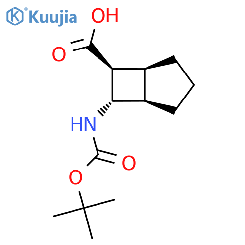 (1R,5S,6S,7S)-7-[(2-Methylpropan-2-yl)oxycarbonylamino]bicyclo[3.2.0]heptane-6-carboxylic acid structure