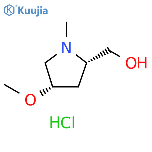 ((2S,4S)-4-Methoxy-1-methylpyrrolidin-2-yl)methanol hydrochloride structure