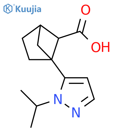 1-[1-(1-Methylethyl)-1H-pyrazol-5-yl]bicyclo[2.1.1]hexane-5-carboxylic acid structure