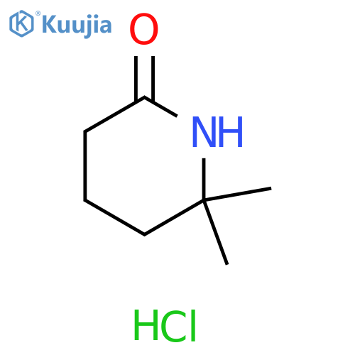 2-Piperidinone, 6,6-dimethyl-, hydrochloride (1:1) structure