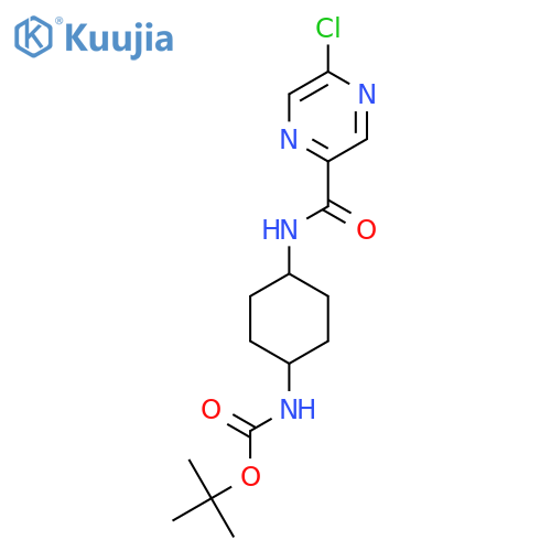 Tert-butyl N-[4-[(5-chloropyrazine-2-carbonyl)amino]cyclohexyl]carbamate structure