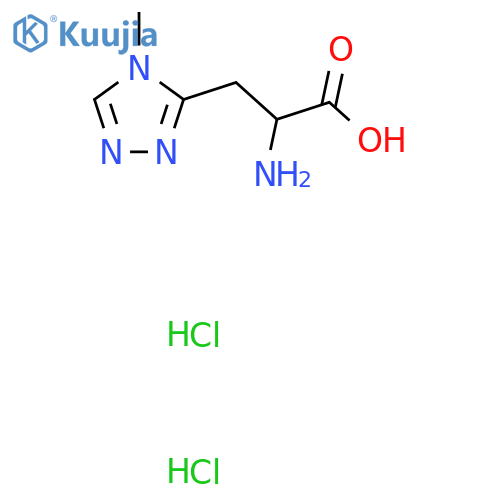 2-Amino-3-(4-methyl-1,2,4-triazol-3-yl)propanoic acid;dihydrochloride structure
