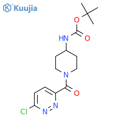 Tert-butyl N-[1-(6-chloropyridazine-3-carbonyl)piperidin-4-yl]carbamate structure