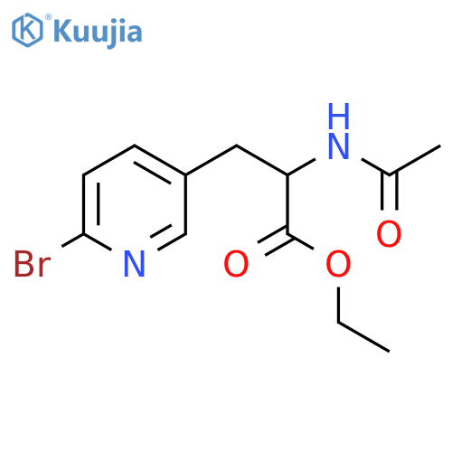 Ethyl 2-acetamido-3-(6-bromopyridin-3-yl)propanoate structure