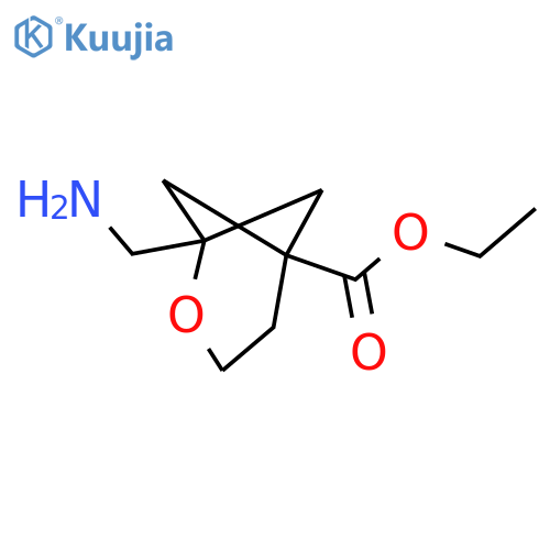 ethyl 1-(aminomethyl)-2-oxabicyclo3.1.1heptane-5-carboxylate structure