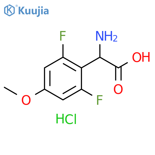 Benzeneacetic acid, α-amino-2,6-difluoro-4-methoxy-, hydrochloride (1:1) structure