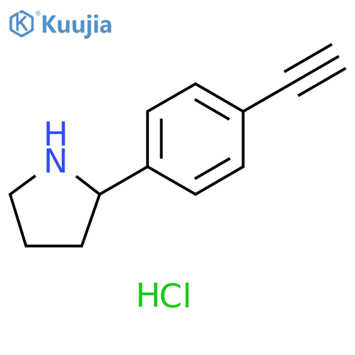2-(4-ethynylphenyl)pyrrolidine hydrochloride structure