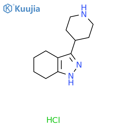 3-(piperidin-4-yl)-4,5,6,7-tetrahydro-2H-indazole hydrochloride structure