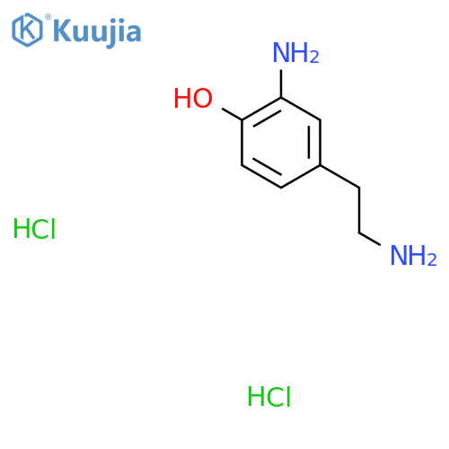 2-Amino-4-(2-aminoethyl)phenol;dihydrochloride structure