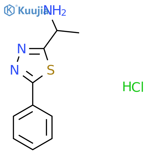1-(5-Phenyl-1,3,4-thiadiazol-2-yl)ethanamine;hydrochloride structure