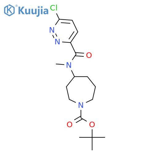 Tert-butyl 4-[(6-chloropyridazine-3-carbonyl)-methylamino]azepane-1-carboxylate structure
