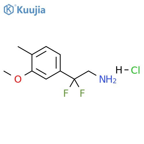 Benzeneethanamine, β,β-difluoro-3-methoxy-4-methyl-, hydrochloride (1:1) structure